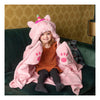 Noxxiez manta de peluche con capucha unicornio, 130x100cm