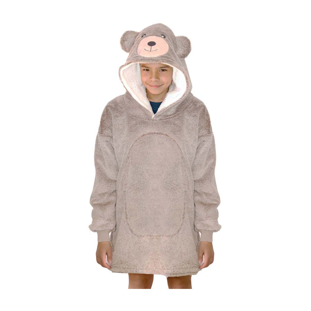 Noxxiez coccolosa felpa con cappuccio orsetto medio, fino a 160 cm
