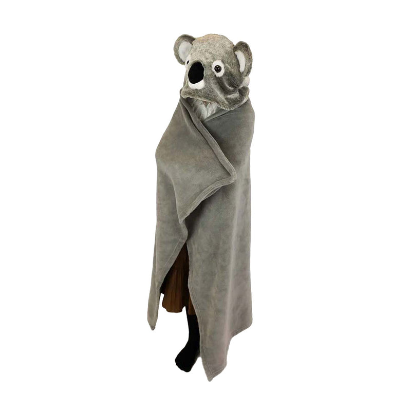Noxxiez morbida coperta con cappuccio koala, 130x100 cm