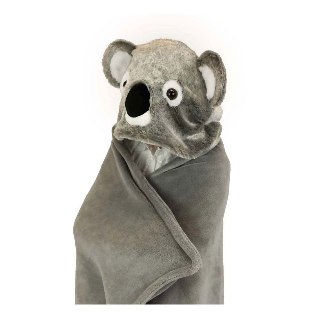 Noxxiez morbida coperta con cappuccio koala, 130x100 cm