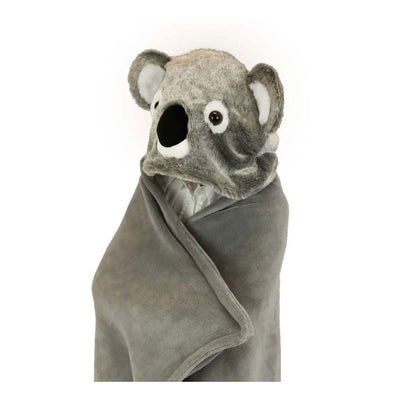 Noxxiez morbida coperta con cappuccio koala, 130x100 cm