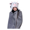 Noxxiez knuffeldeken met capuchon koe, 130x100cm