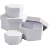 Creativ company cajas hexagonales, al: 4+5+6+7 cm, p 6,5+8+10+12 cm, blanco, 4 piezas 1 juego
