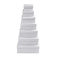 Scatole quadrate Creativ company, h: 4,5+5+5,5+6+6,5+7+7,5 cm, dimensioni 9+11+13+15+17+19+21 cm, bianco, 7 pezzi 1 set