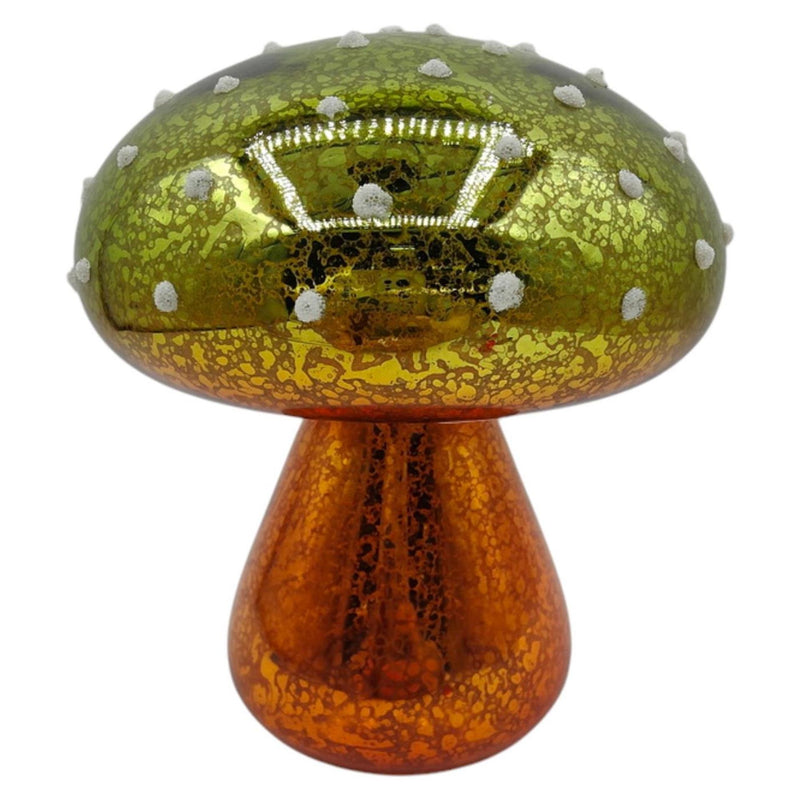 Mansion atmosphere beeld paddenstoel led groen 12,5x15cm