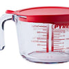 Vaso medidor de vidrio Pyrex con tapa 1l