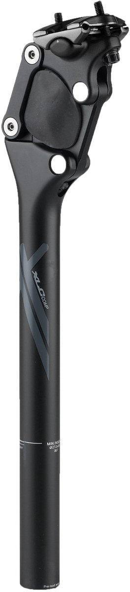 Xlc sp-s07 zadelpen - comp - verend - 27.2x350mm - aluminium - 100-120kg - zwart