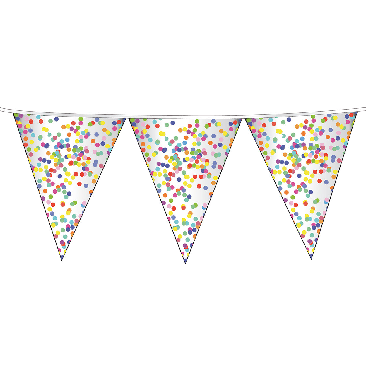 Haza Witbaard Flag Line Confetti, 6mtr.