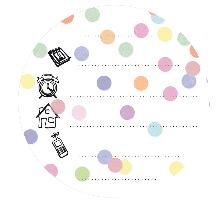 Haza Witbaard Invitations Confetti, 6st.