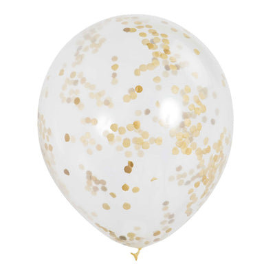 Haza Witbaard Con coteri palloncini oro, 6st.