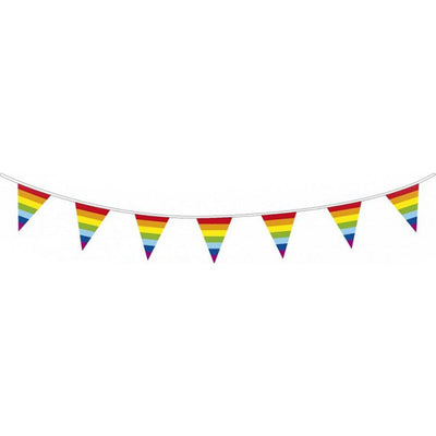 Haza witbaard vlaggenlijn regenboog, 10mtr.