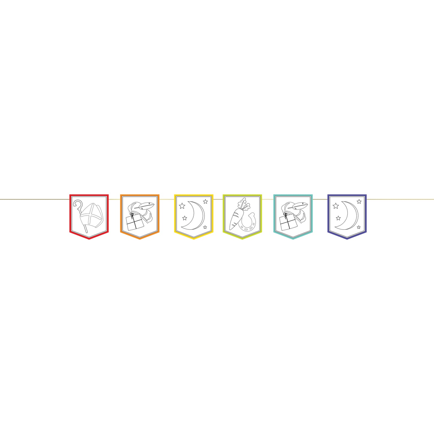 Colora la tua linea bandiera Sinterklaas, 4mtr.
