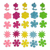 Haza witbaard foamstickers bloemen glitter, 25st. - afbeelding 2
