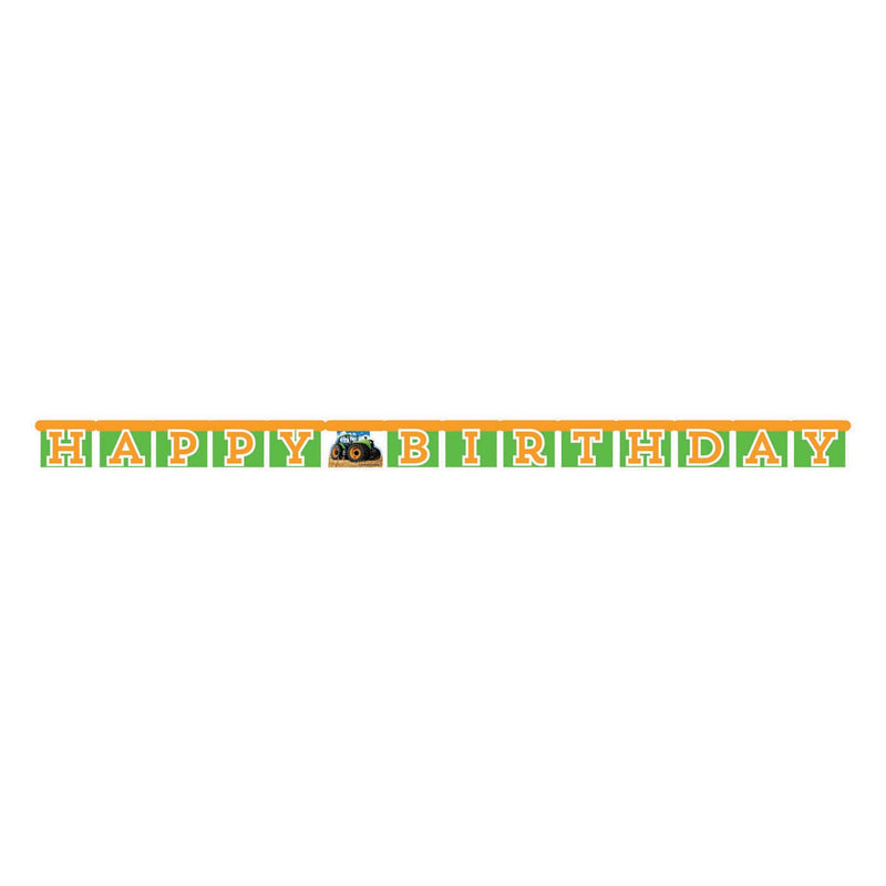 Haza witbaard tractor letterslinger happy birthday