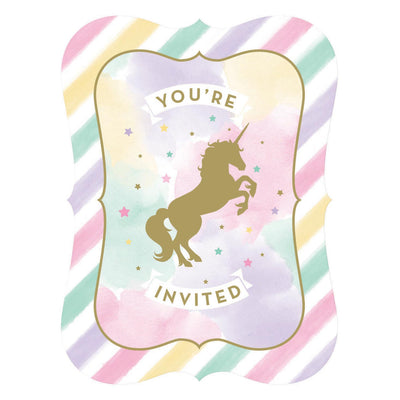 Haza Witbaard Unicorn Invitations, 8st.
