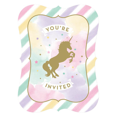 Haza Witbaard Unicorn Invitations, 8st.