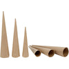 Creativ company coni alti, h: 20-25-30 cm, d 4-5-6 cm, 3 pezzi 1 scatola