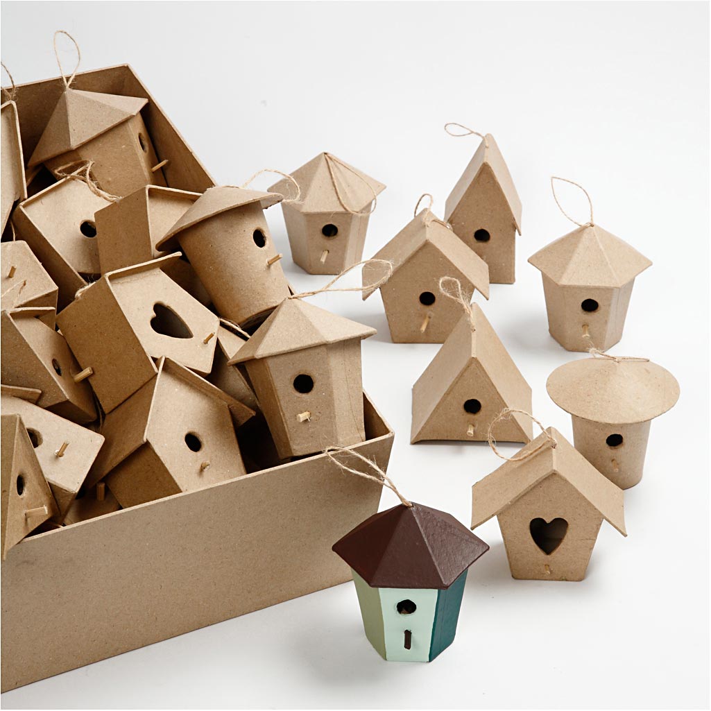 Birdhouses Paper-maché, 60st.