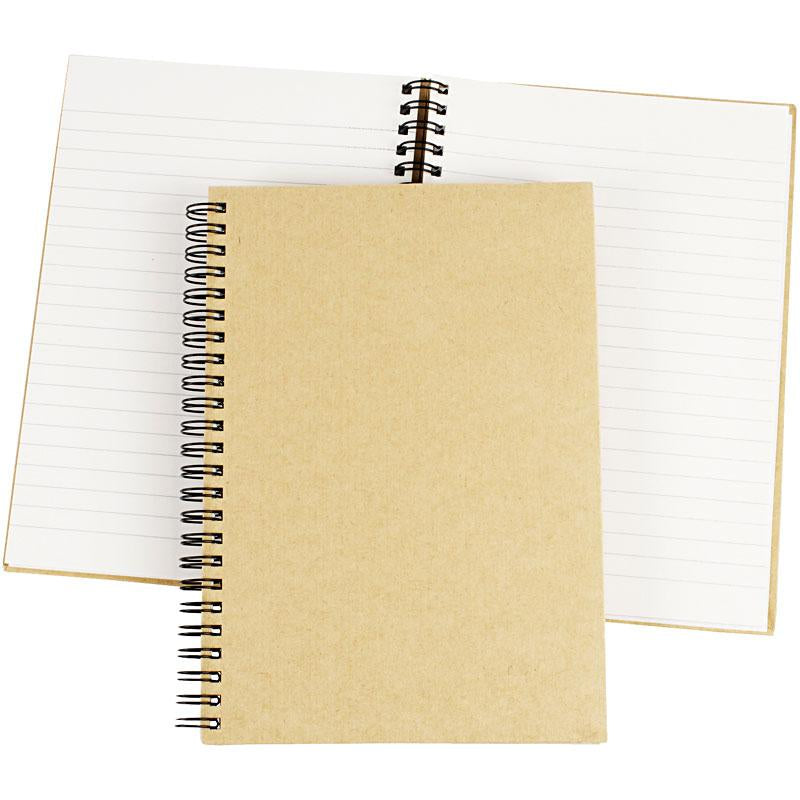 Quaderno con rilegatura a spirale Creativ Company, A5, foglio 148x210 mm, 60 g, marrone, 1 pezzo