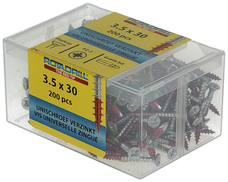 Rotadrill 1039967 - vite universale vkpzd vz 3,5x30mm (200) | 4 pezzi