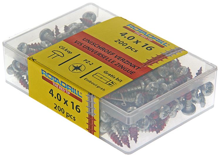 Rotadrill 1040028 - vite universale ckpzd vz 4.0x16mm (200) | 4 pezzi