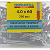 Rotadrill 1039978 - vite universale vkpzd vz 4.0x60mm (200) | 4 pezzi