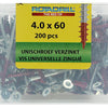 Rotadrill 1039996 - tornillo universal vktx vz 4.0x60mm (200) | 4 piezas