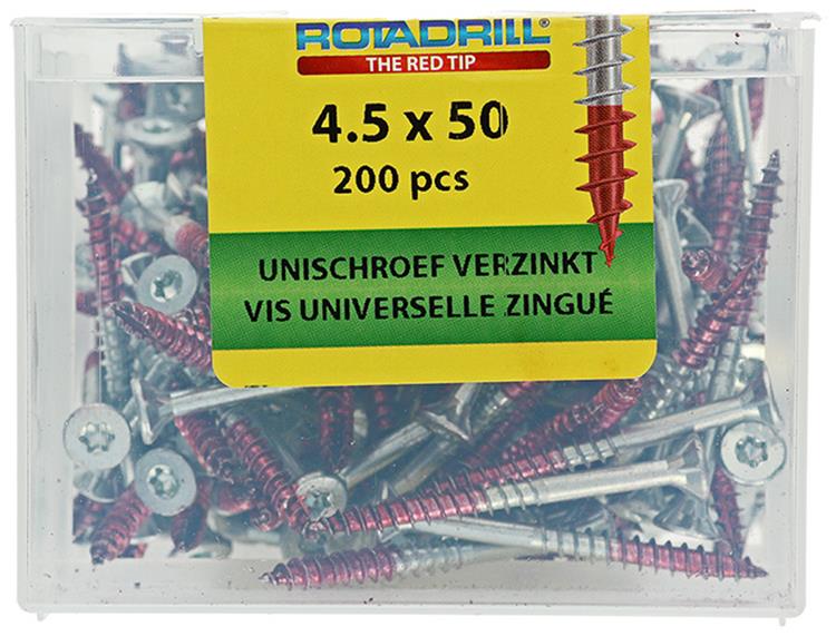 Rotadrill 1039998 - vite universale vktx vz 4,5x50mm (200) | 4 pezzi