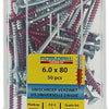 Rotadrill 1039986 - vite universale vkpzd vz 6.0x80mm (50) | 4 pezzi