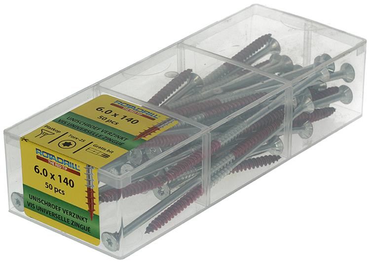 Rotadrill 1040006 - vite universale vktx vz 6.0x140mm (50) | 4 pezzi