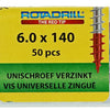 Rotadrill 1040006 - vite universale vktx vz 6.0x140mm (50) | 4 pezzi