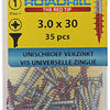 Rotadrill 1039770 - vite universale vk pzd vz 3,0x30mm (35) | 6 pezzi