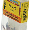 Rotadrill 1039887 - universeelschroef messing vk pzd 3,0x20mm (16) | 6 stuks