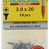 Rotadrill 1039849 - universeelschroef vk pzd rvs-a2 3.0x20mm (18) | 6 stuks
