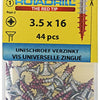 Rotadrill 1039772 - vite universale vk pzd vz 3,5x16mm (44) | 6 pezzi