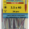 Rotadrill 1039773 - tornillo universal vk pzd vz 3,5x40mm (26) | 6 piezas