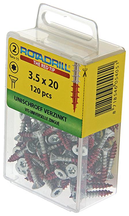 Rotadrill 1039927 - vite universale vktx vz 3,5x20mm (120) | 6 pezzi