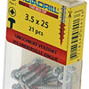 Rotadrill 1039843 - tornillo universal ck pzd vz 3,5x25mm (21) | 6 piezas