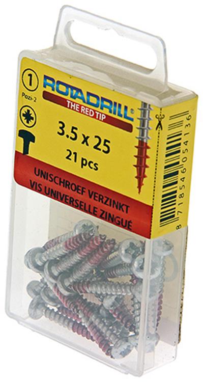 Rotadrill 1039843 - vite universale ck pzd vz 3,5x25mm (21) | 6 pezzi