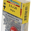Rotadrill 1039876 - tornillo universal ck pzd acero inoxidable-a2 3,5x20mm (30) | 6 piezas