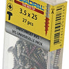 Rotadrill 1039877 - universeelschroef ck pzd rvs-a2 3.5x25mm (27) | 6 stuks