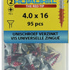 Rotadrill 1039797 - tornillo universal vk pzd vz 4.0x16mm (95) | 6 piezas