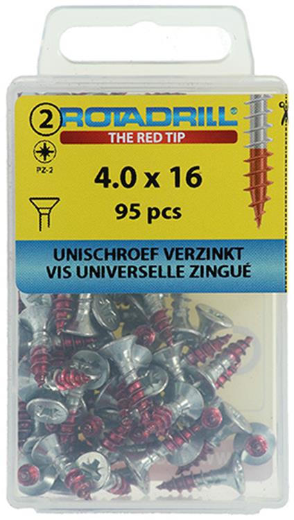 Rotadrill 1039797 - vite universale vk pzd vz 4.0x16mm (95) | 6 pezzi