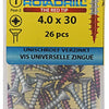 Rotadrill 1039777 - vite universale vk pzd vz 4.0x30mm (26) | 6 pezzi