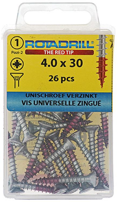 Rotadrill 1039777 - vite universale vk pzd vz 4.0x30mm (26) | 6 pezzi