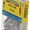 Rotadrill 1039780 - tornillo universal vk pzd vz 4.0x45mm (19) | 6 piezas