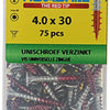 Rotadrill 1039935 - tornillo universal vktx vz 4.0x30mm (75) | 6 piezas
