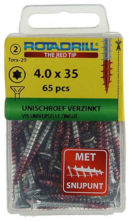Rotadrill 1039936 - vite universale vktx vz 4.0x35mm (65) | 6 pezzi
