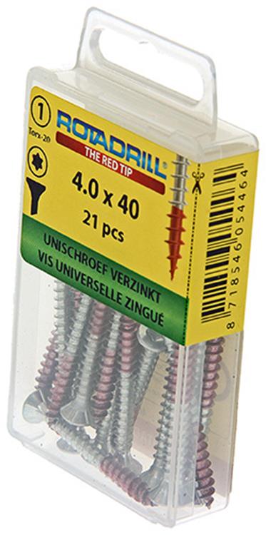 Rotadrill 1039925 - vite universale vktx vz 4.0x40mm (21) | 6 pezzi