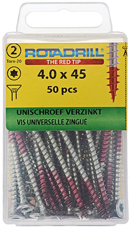 Rotadrill 1039938 - vite universale vktx vz 4.0x45mm (50) | 6 pezzi